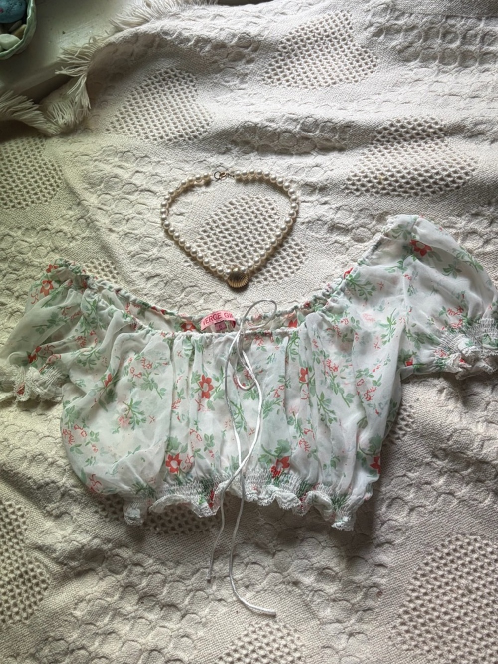 Verge Girl Milkmaid crop top